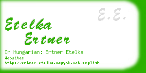 etelka ertner business card